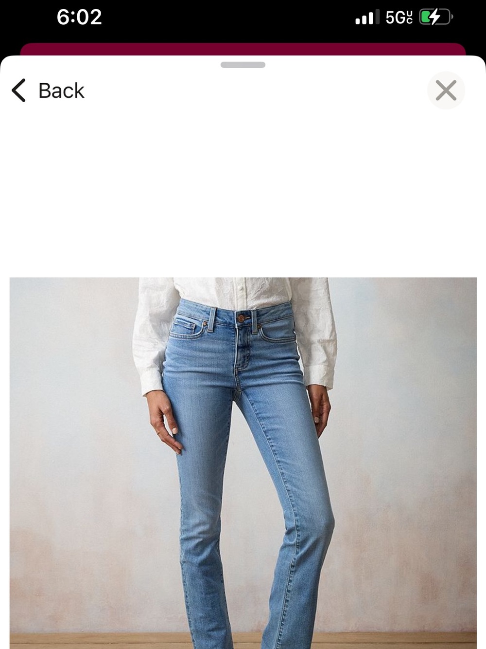 LC Lauren Conrad Blue Barely Bootcut Jeans size 6 short - Picture 2 of 8